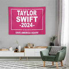 Lofaris Taylor Swift Gift Musician Flag Pink Wall Tapestry