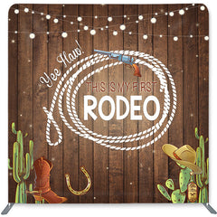 Lofaris This Is My First Rodeo Double-Sided Backdrop for Birthday