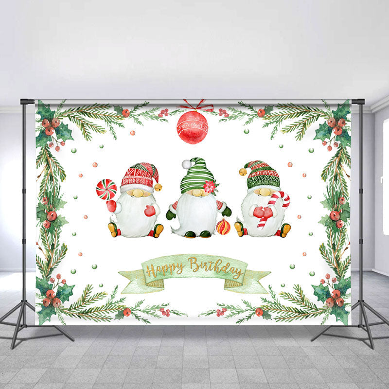 Lofaris Three Santa Claus Birthday Backdrop For Merry Chrismas