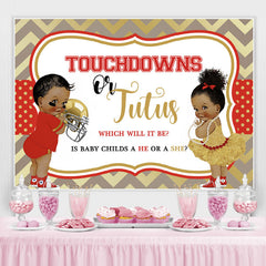 Lofaris Touchdowns Or Jutus Gender Reveal Baby Shower Backdrop