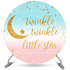 Lofaris Twinkle Theme Gender Reveal Baby Shower Circle Backdrop