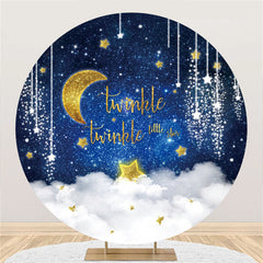 Lofaris Twinkle Little Star Birthday Round Backdrop