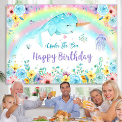 Lofaris Under The Sea Happy Birthday Backdrop For Girl Party