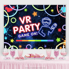 Lofaris Vr Game On Graffiti Happy Birthday Party Backdrop