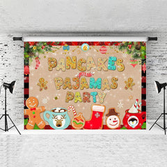 Lofaris Warm Chrismas Pancakes And Pajamas Party Backdrops