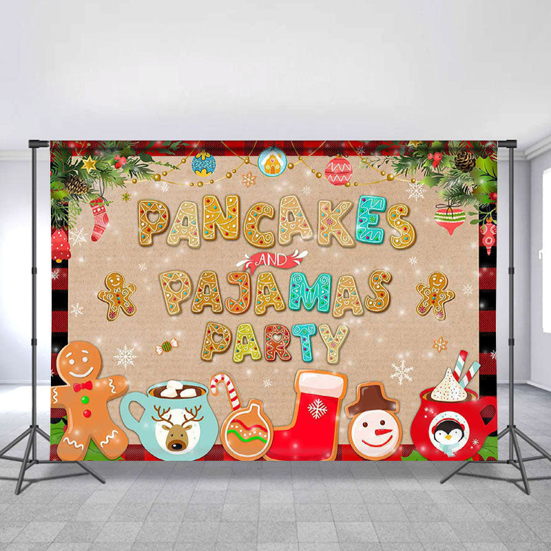 Lofaris Warm Chrismas Pancakes And Pajamas Party Backdrops