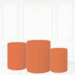 Lofaris Warm Orange Plinth Cover Solid Color Cake Table