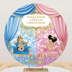 Lofaris Welcome Little Princess Baby Shower Circle Backdrop