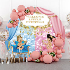 Lofaris Welcome Little Princess Baby Shower Circle Backdrop