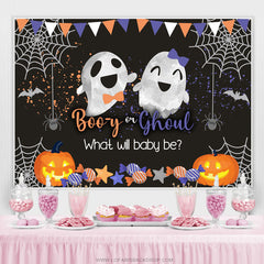 Lofaris What Will Baby Be Cute Boo Halloween Shower Backdrop