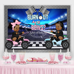 Lofaris What Will Baby Be Racing Car Shower Backdrop