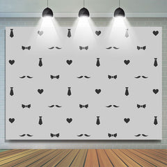 Lofaris White And Black Beard Tie Fathers Day Backdrop