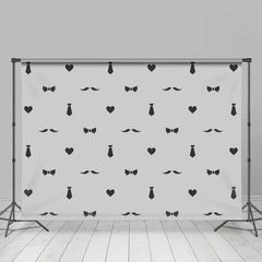 Lofaris White And Black Beard Tie Fathers Day Backdrop