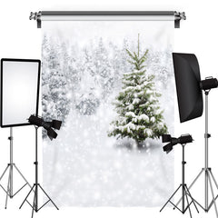 Lofaris White Snow Tree Winter Christmas Backdrop For Party