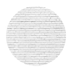 Lofaris White Stripe Wall Theme Circle Happy Birthday Backdrop