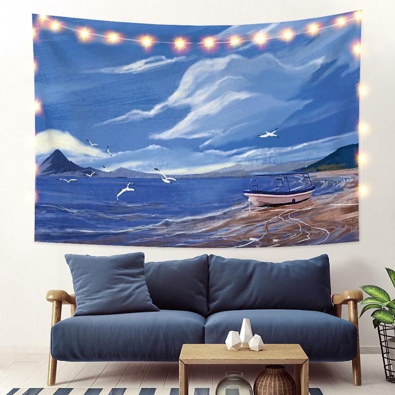 Lofaris Wild Goose Beach Landscape Mountain Custom Tapestry