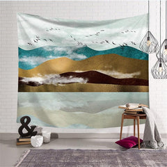 Lofaris Wild Goose Bohemian Mountain Painting Style Wall Tapestry