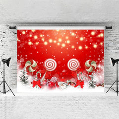 Lofaris Windmill Lollipop Glitter Christmas Backdrop For Party