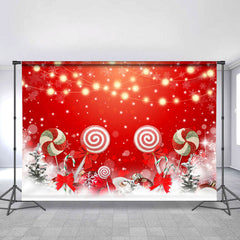 Lofaris Windmill Lollipop Glitter Christmas Backdrop For Party