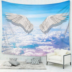 Lofaris Wings And Sky Fairytale Landscape Still Life Wall Tapestry