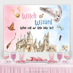 Lofaris Witch Or Wizard Castle Owl Baby Shower Backdrop