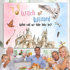 Lofaris Witch Or Wizard Castle Owl Baby Shower Backdrop