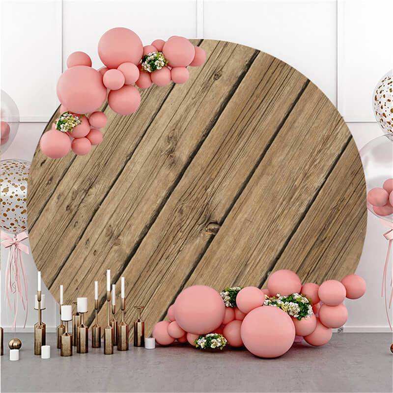 Lofaris Wooden Simple Custom Circle Backdrop For Decoration