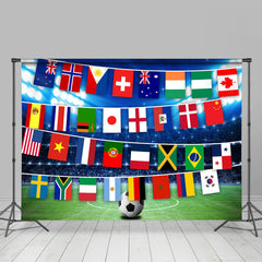 Lofaris World Cup Scene National Flags Dance Party Backdrop