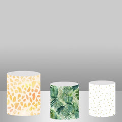 Lofaris Yellow And Green Backdrop Plinth Cylinder Cover Kit