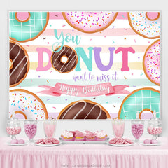 Lofaris You Donut Want To Miss It Sweet Happy Birthday Backdrop